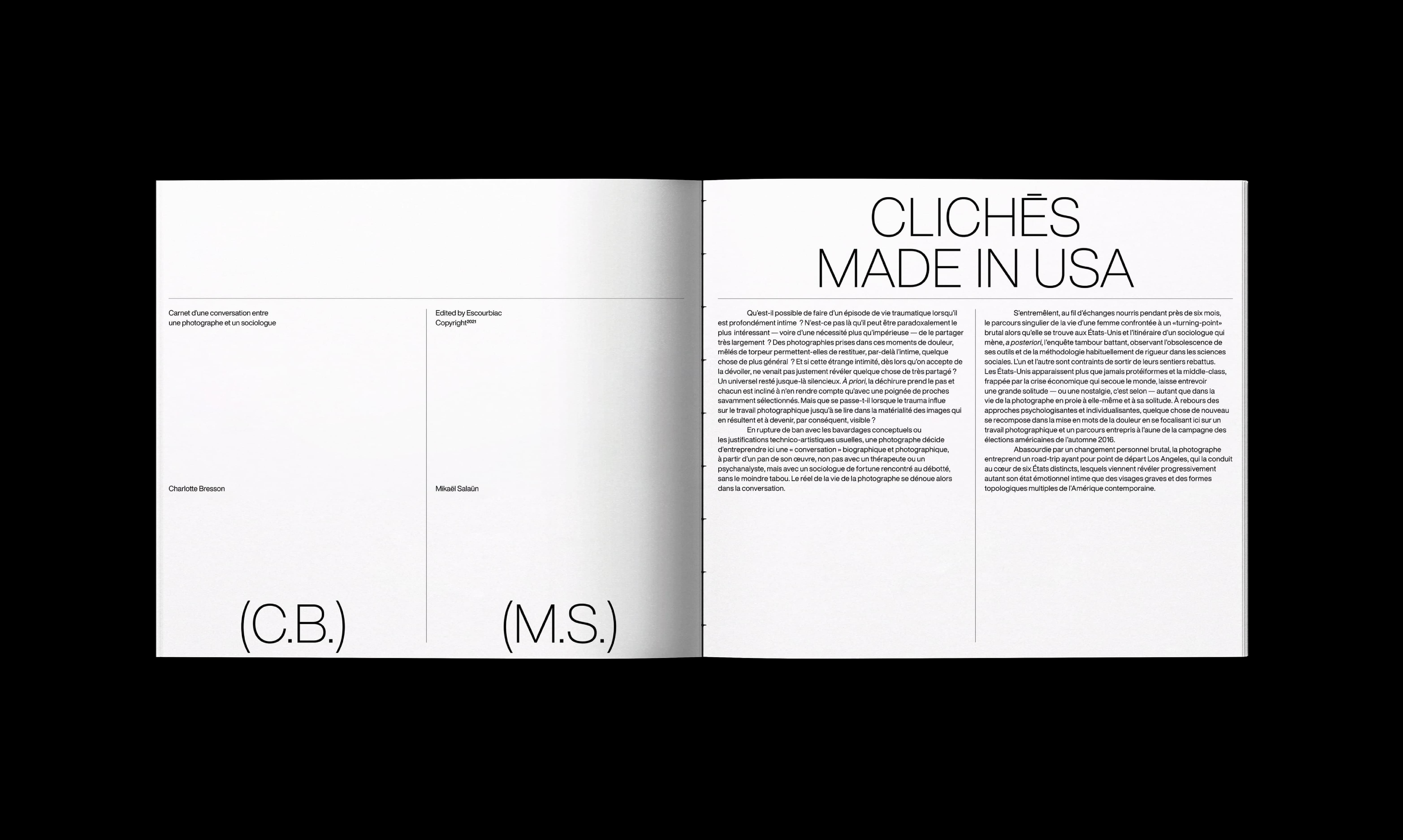 Cliches made in usa - Charlotte bresson - Creative Direction Emma Poupy