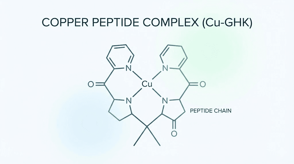 Copper peptide GHK-Cu molecular structure diagram