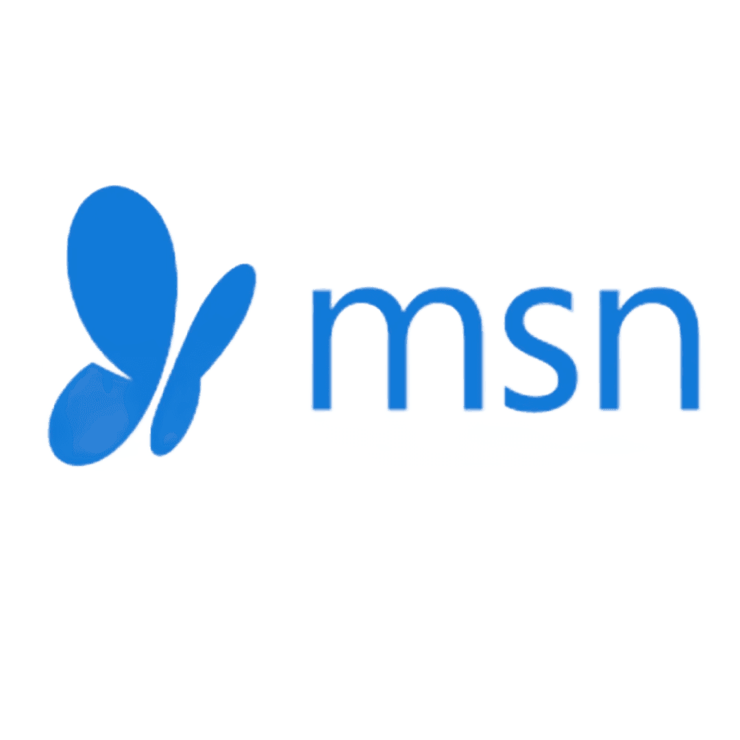 Logo featuring a blue butterfly next to the text "msn" in a modern font.