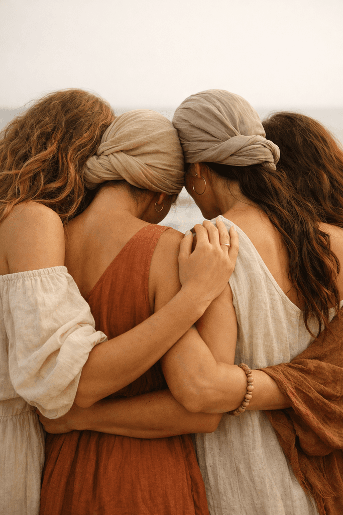 Shirtless man meditating indoors