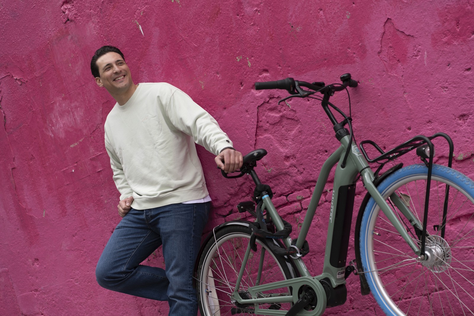 man with bike
