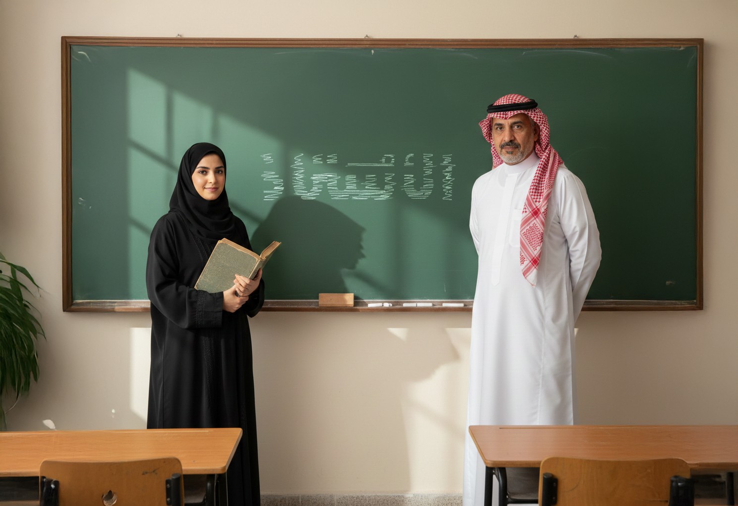 طلاب أمام مبنى