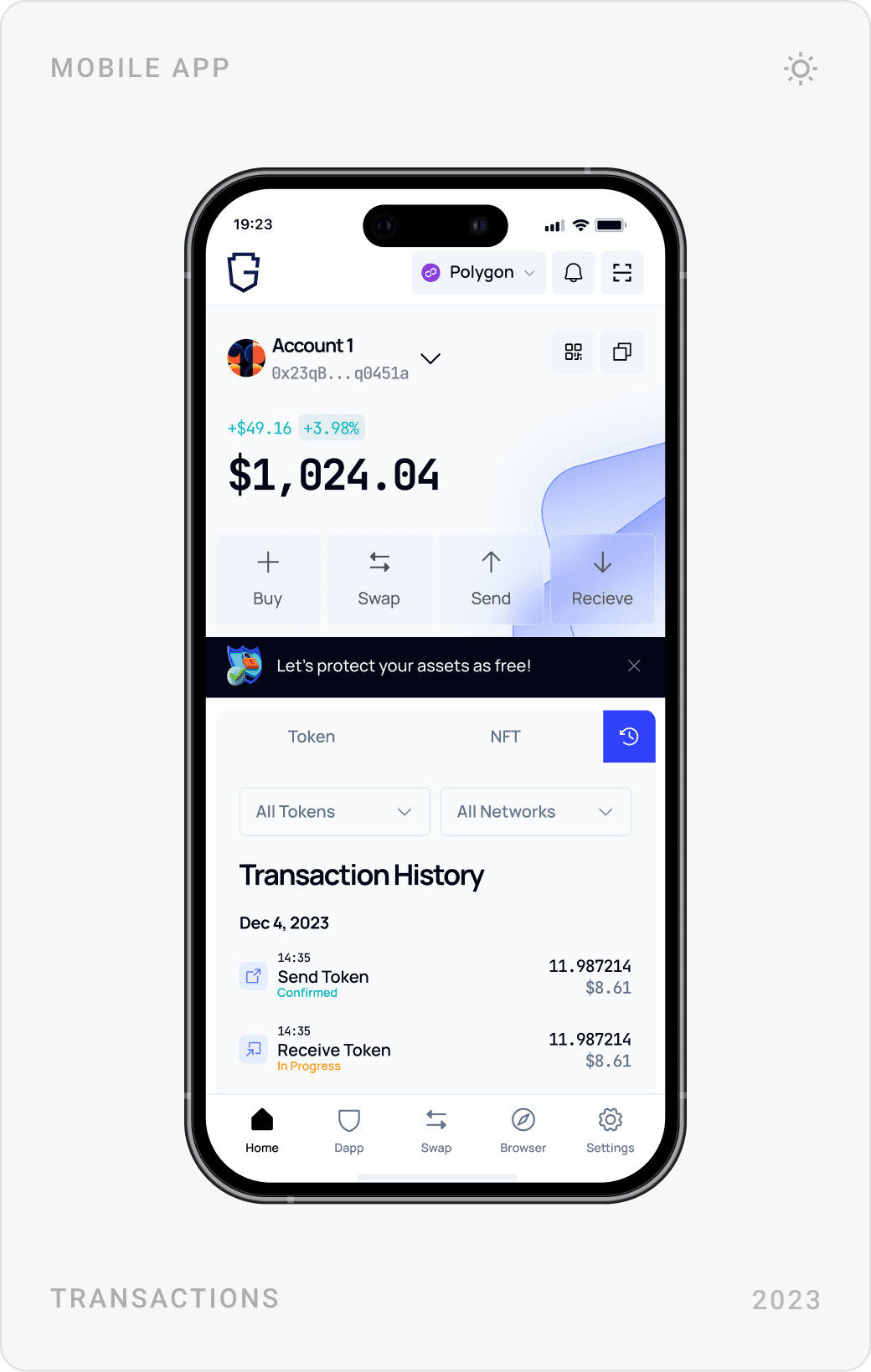 Clean Wallet Transaction History Mobile Design