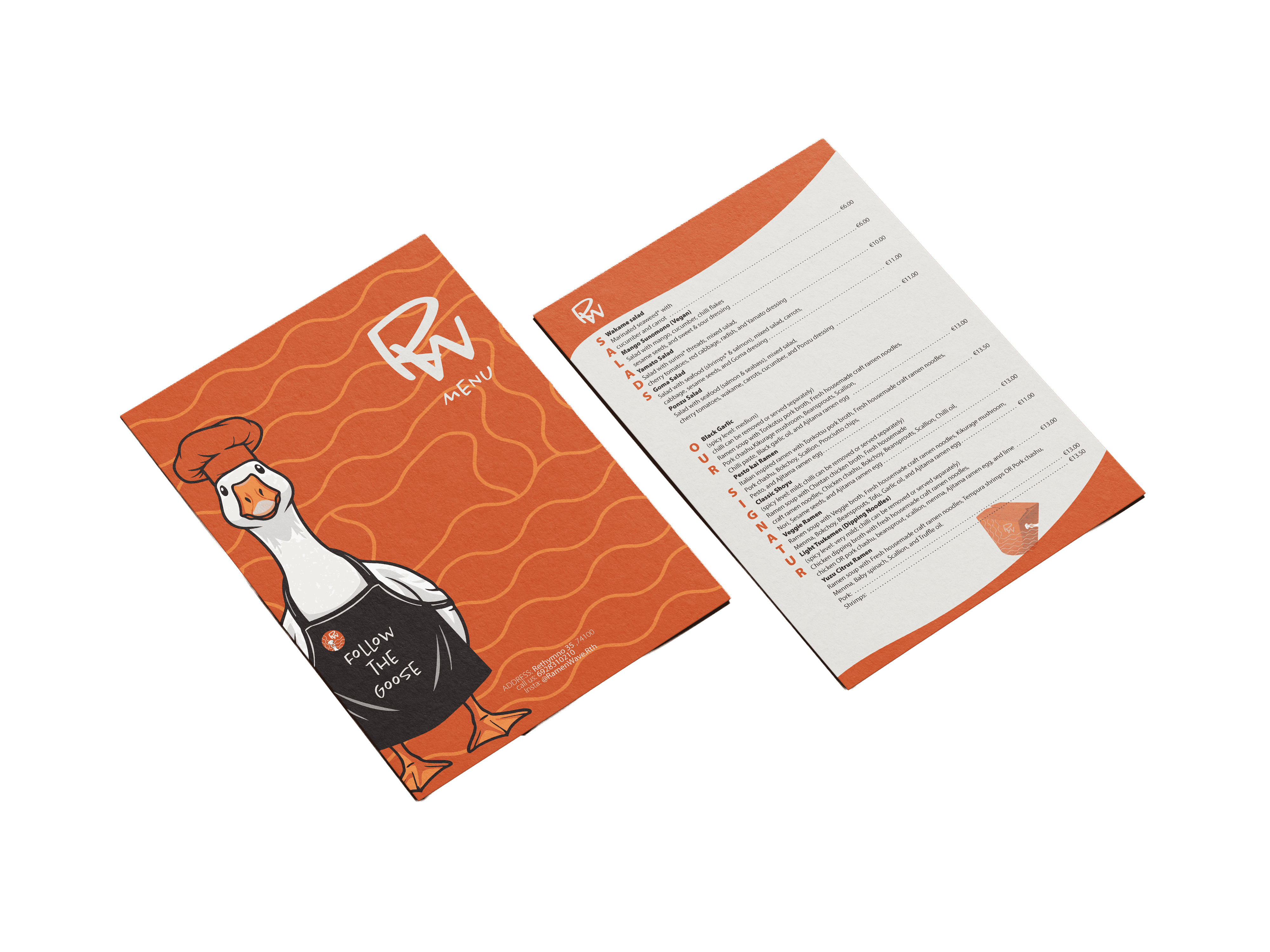 Ramen wave menu card