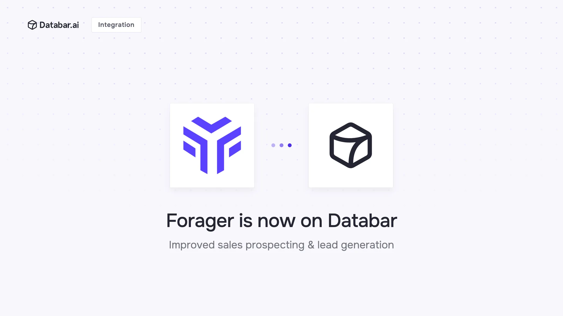 Forager is now on Databar — integration announcement