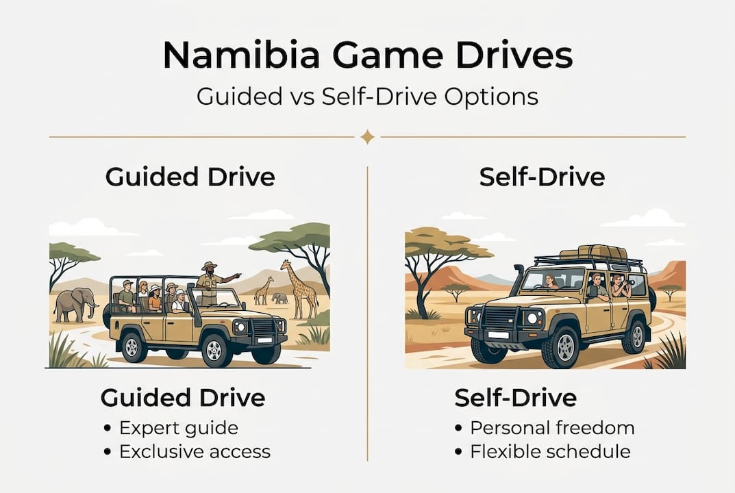 Infographic showing game drive comparison