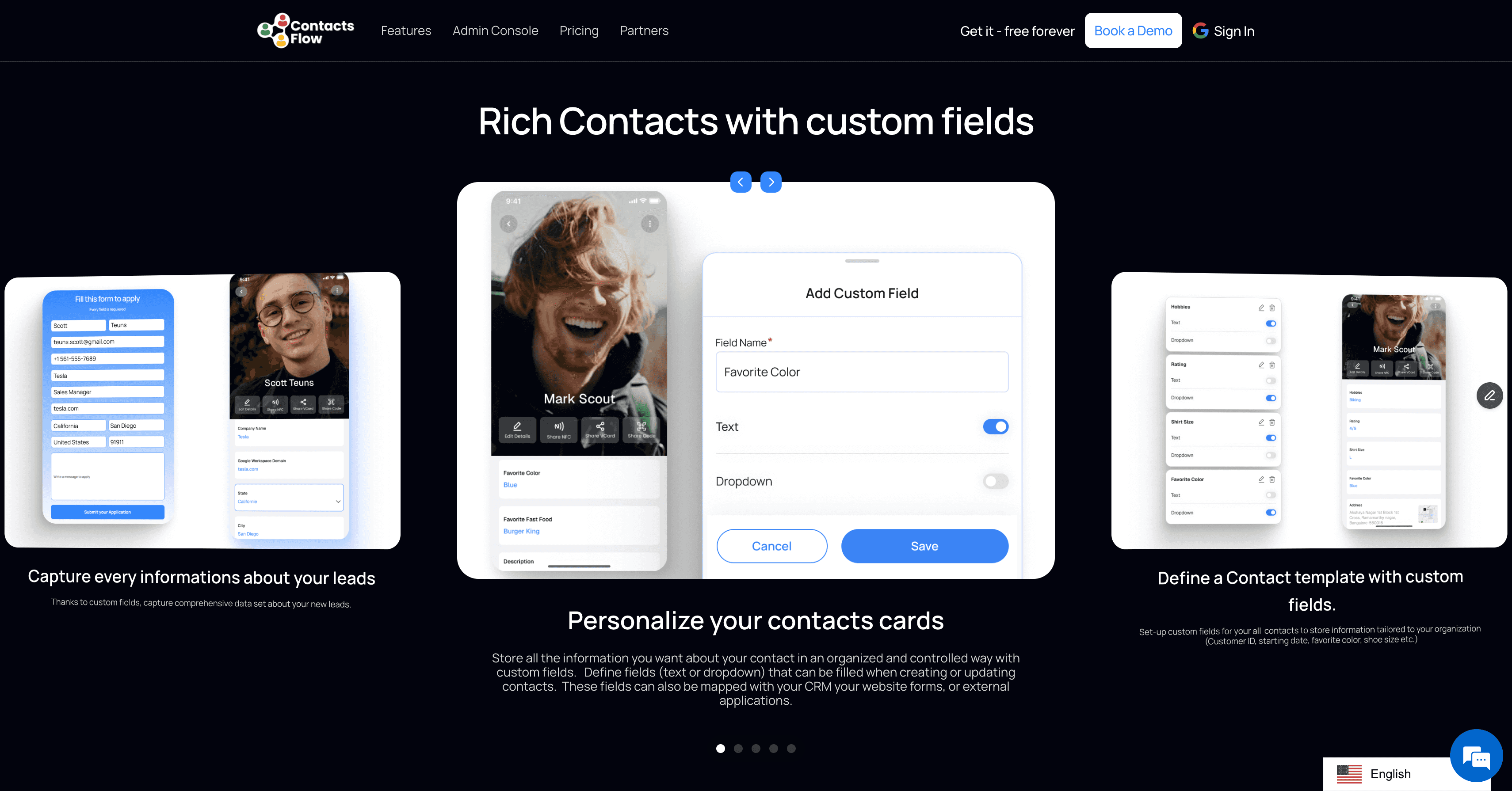 Contacts flow AI - features