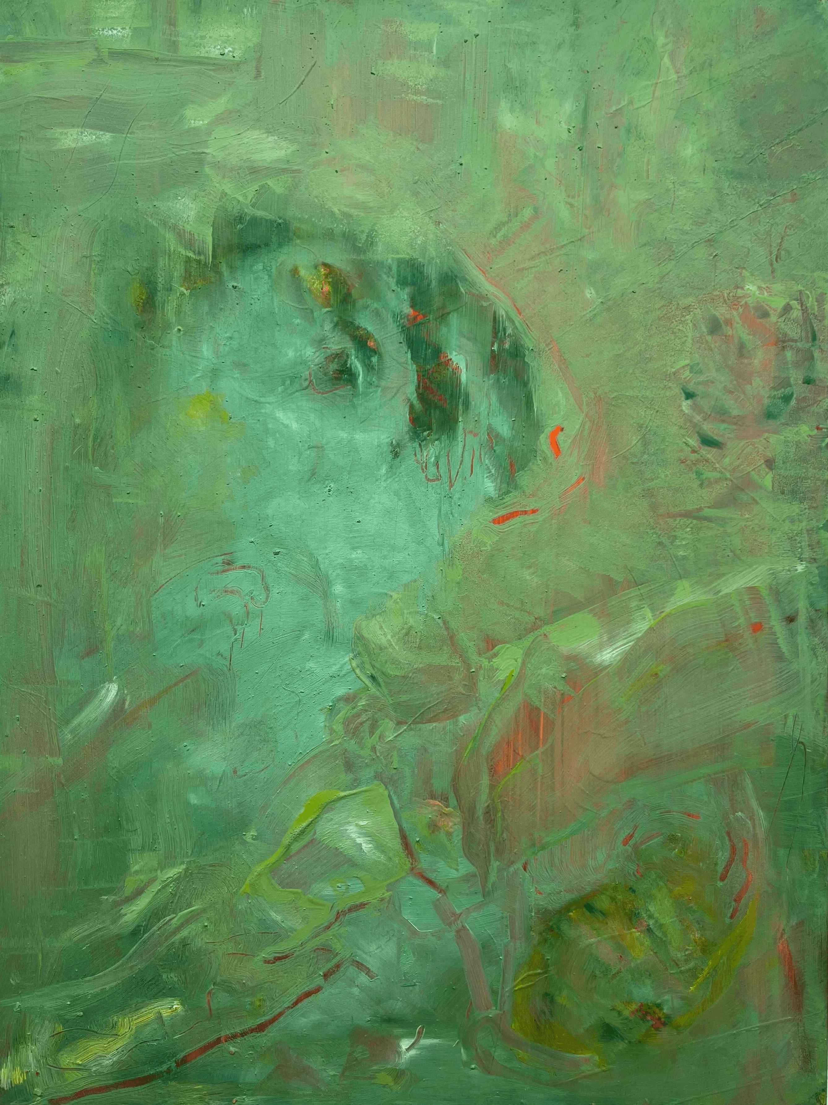 Not yet titled, 2023. Acrylic on wooden panel.