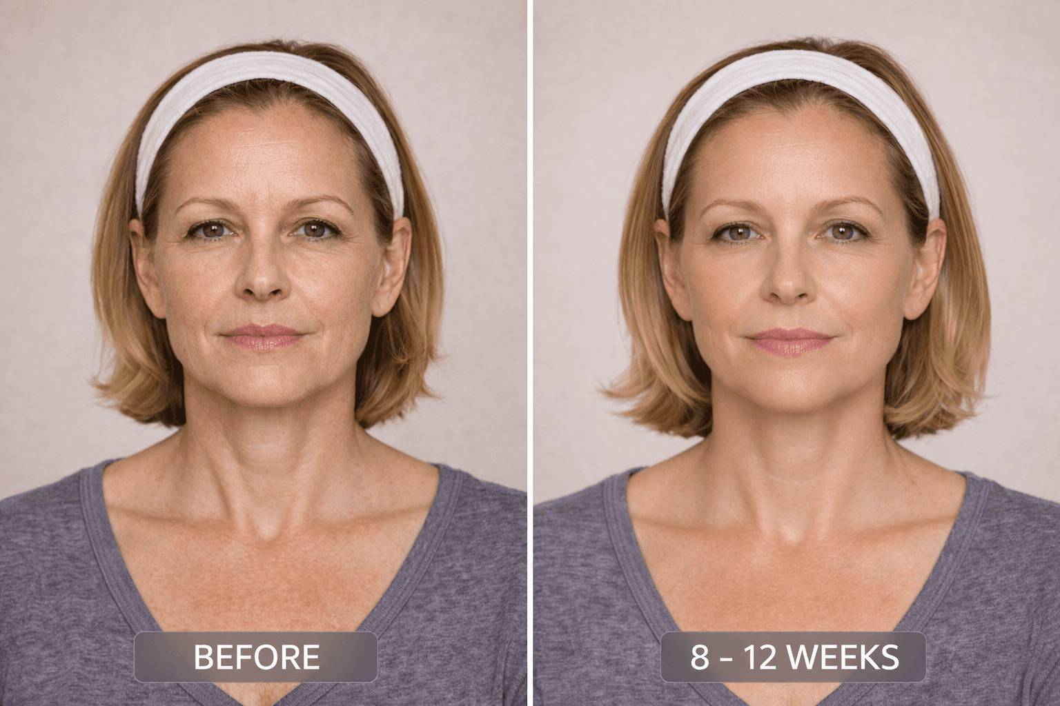 Woman showing her face in the sun