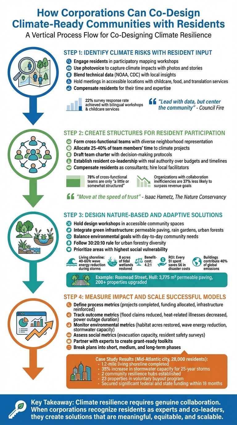4-Step Process for Co-Designing Climate-Ready Communities with Residents