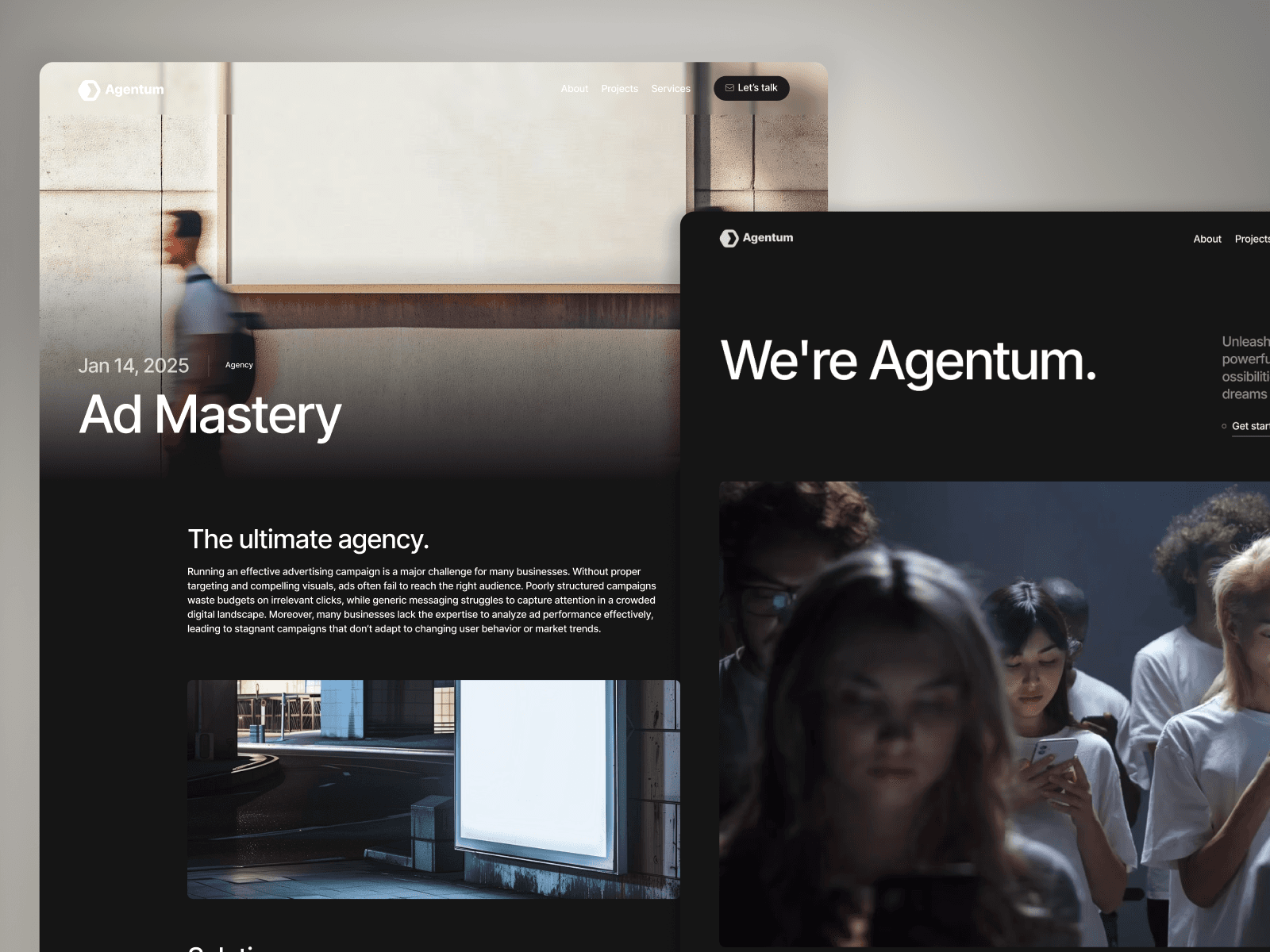 Agentum framer template cover