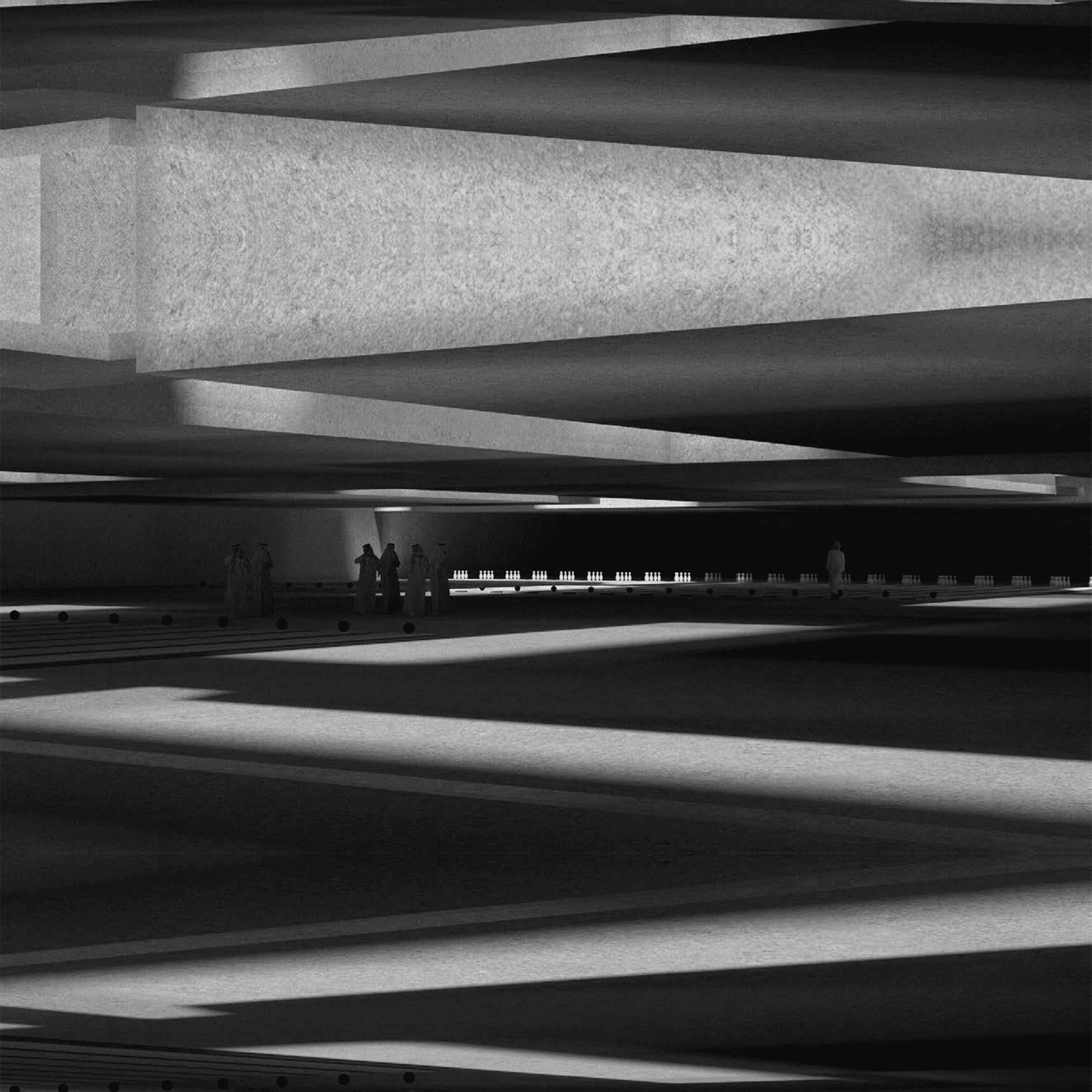 Index image, light and shadows, building lobby