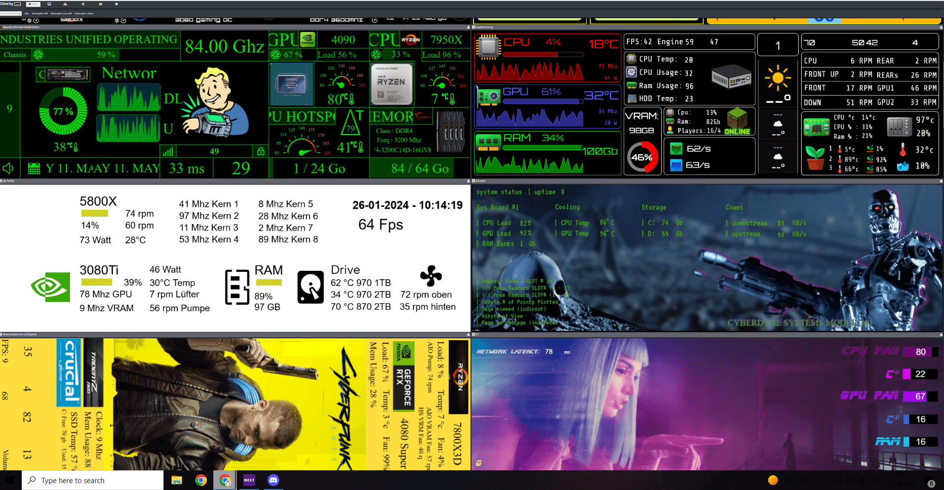 Gallery of community-created profiles for the GOverlay Plus display.