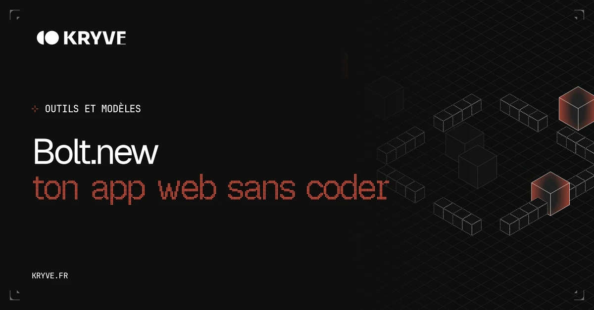 Bolt.new : couverture Kryve, catégorie Outils et modèles