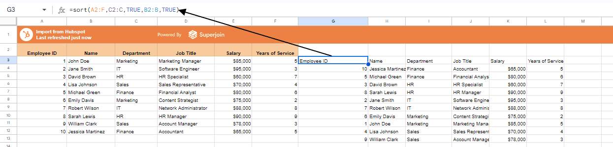 Sorting by Multiple Columns