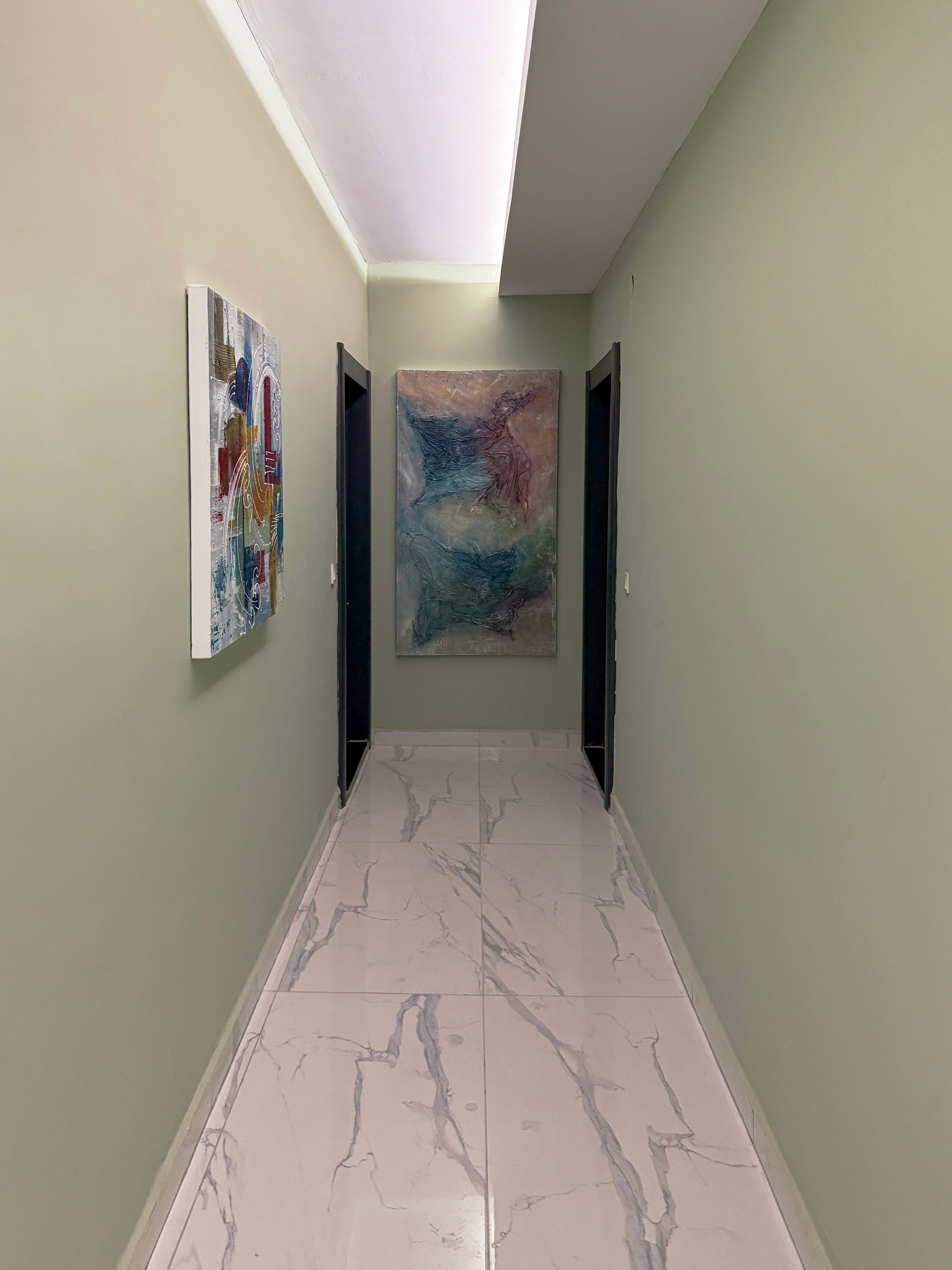 Interior hallway of Zen Garden Suites residence in Side Antalya
