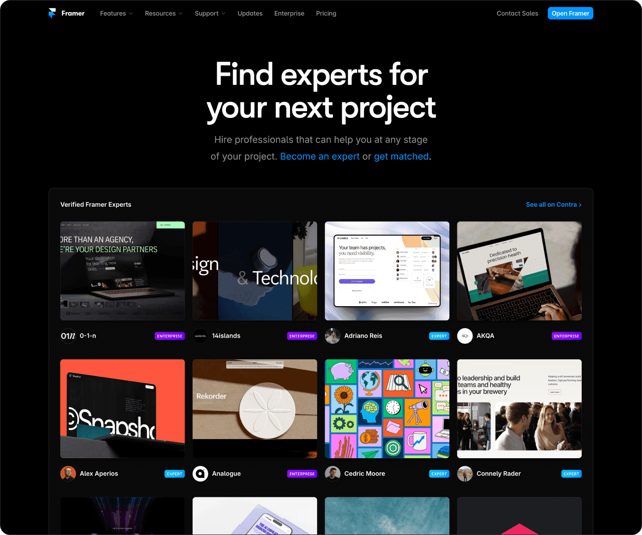 Framer experts program