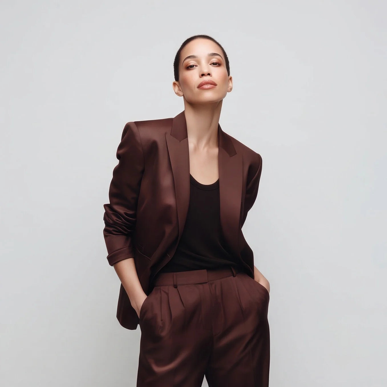 Mocha Luxe Suit 2