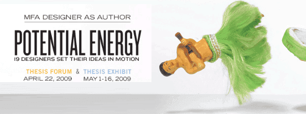 poster of MFAD potential energy thesis show