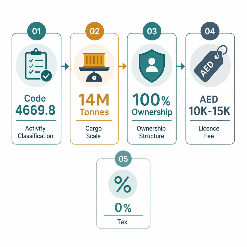 Infographic: Textiles & Fabrics Waste Trading License in Dubai: Cost and Requirements
