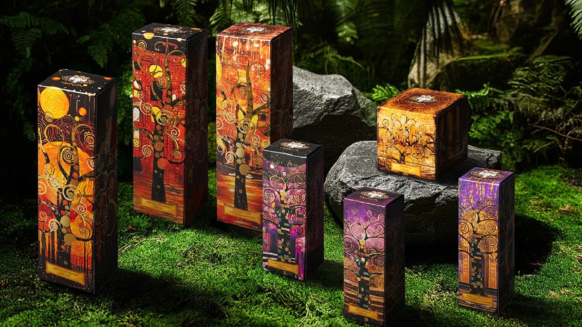 七款產品禮盒包裝展示圖
