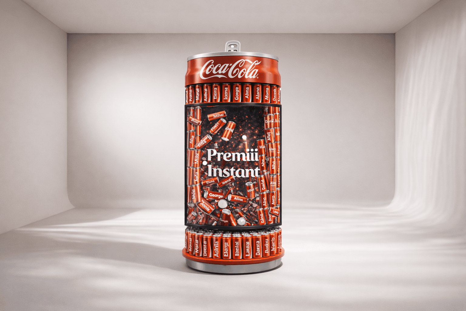 Activare Coca-Cola in-store integrată într-o butaforie personalizată