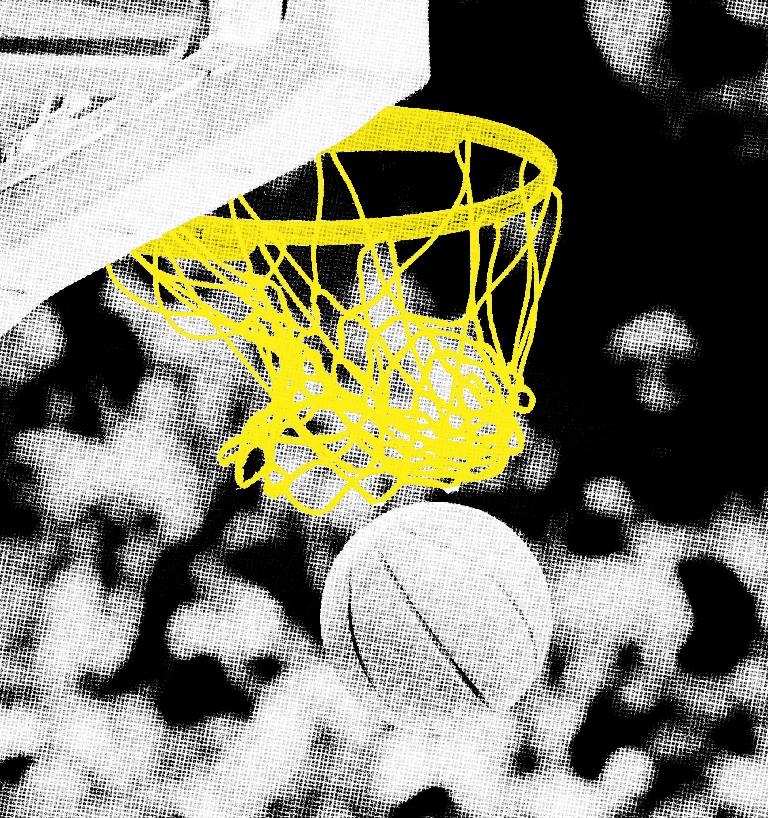 Image d'un panier de basketball stylisée