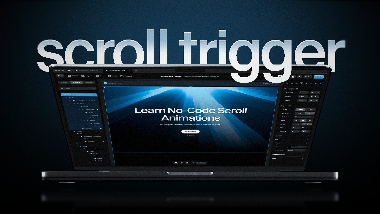 Learn no-code scroll animations with Scroll Trigger tools