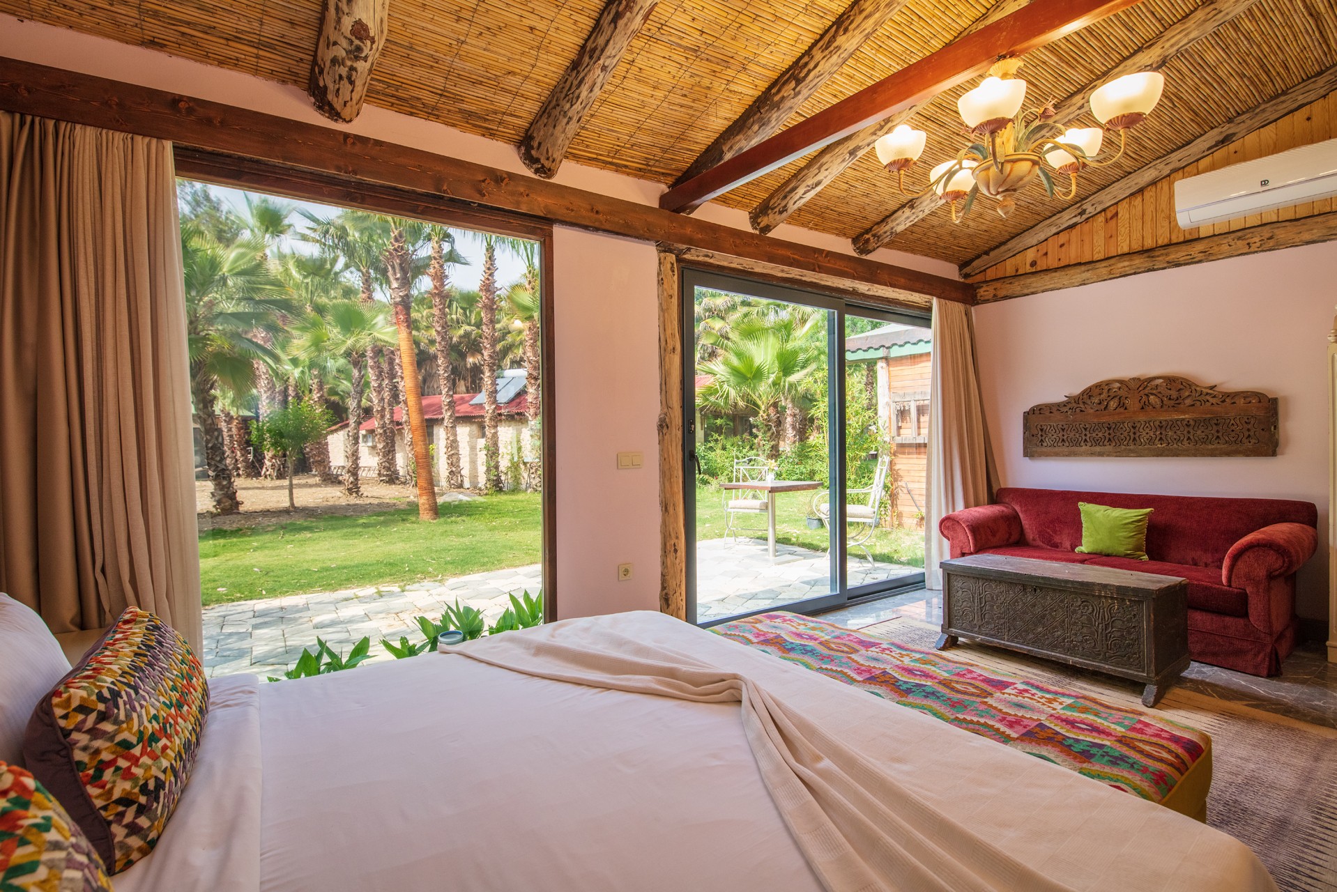  the private hot tub on the balcony, modern design with clean lines and natural materials.