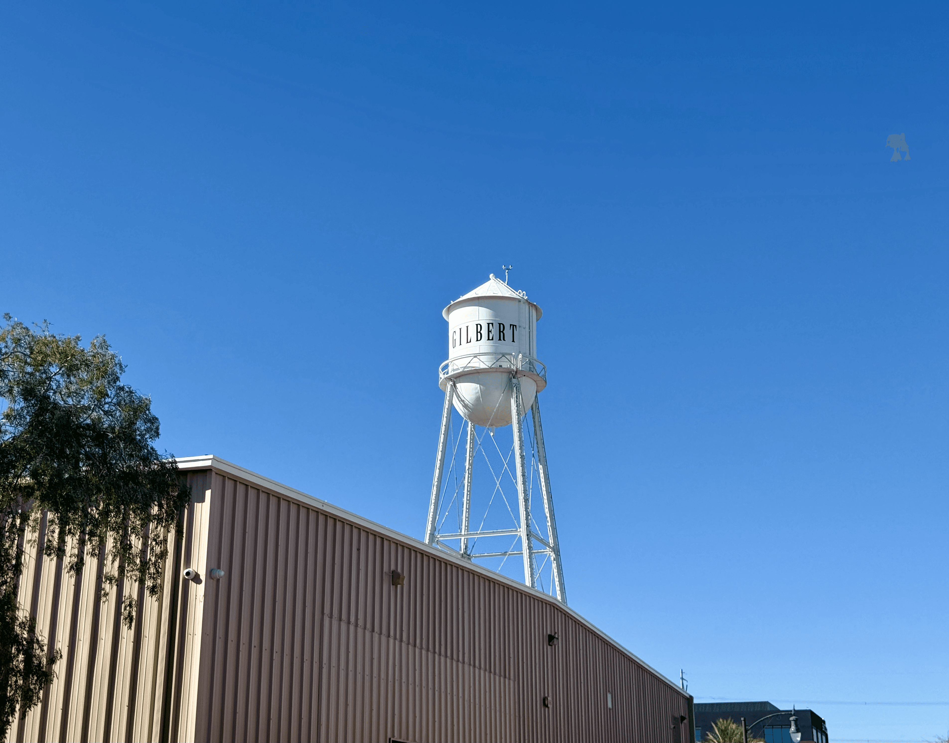 Historic Gilbert water tower landmark in Gilbert, Arizona