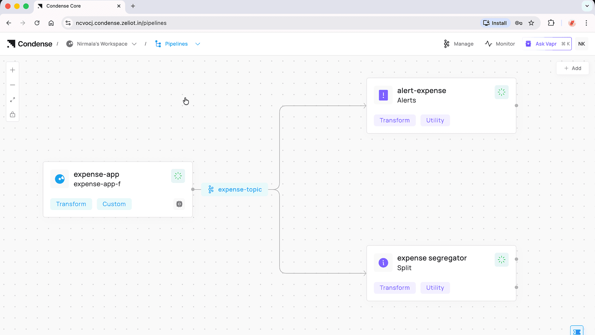 Data Pipeline for the Expense Tracker app