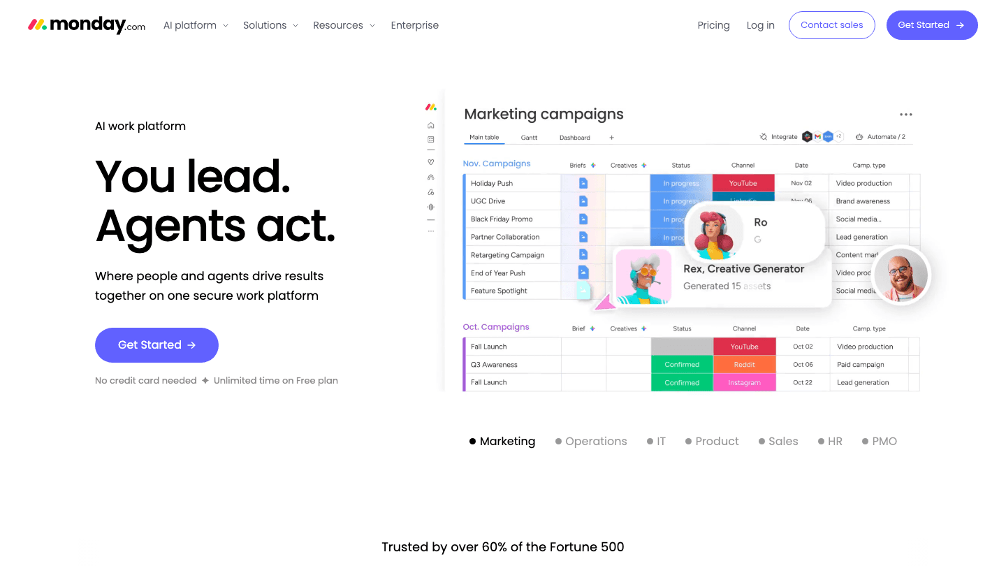 monday.com work platform screenshot