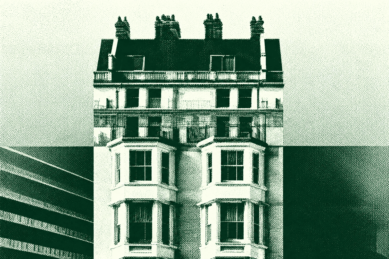 A landlord carrying out an end-of-tenancy check-out inspection of a clean UK rental