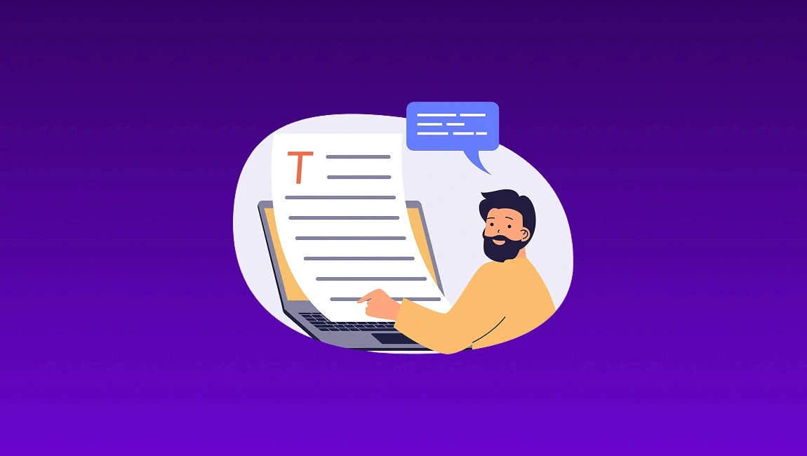 A man transcribing some text