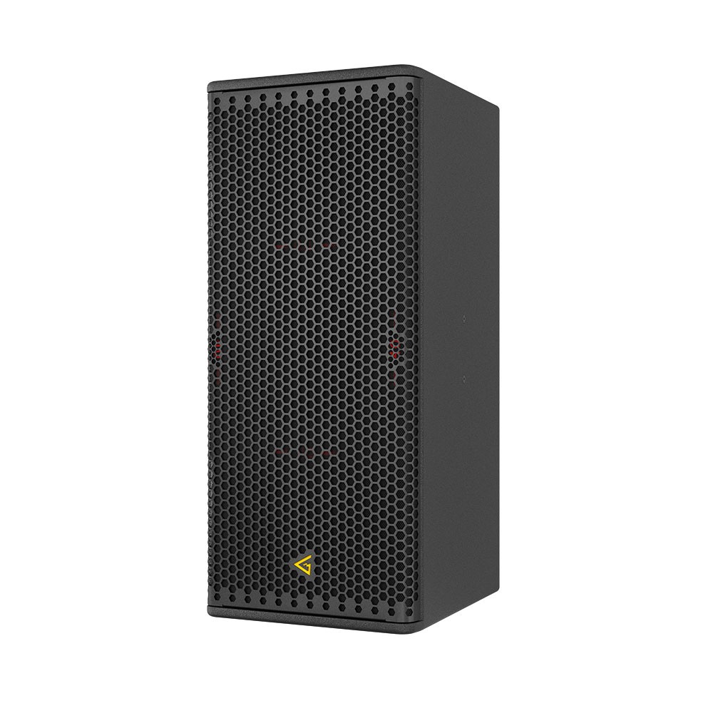 Black smart home device with screen showing time and temp
