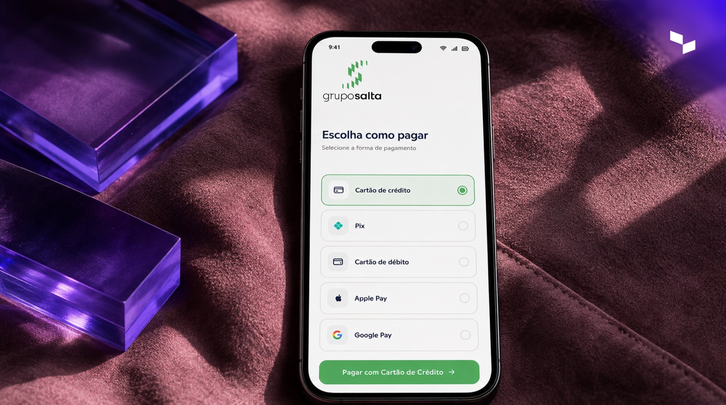 Grupo Salta checkout screen showing digital payment options for school tuition