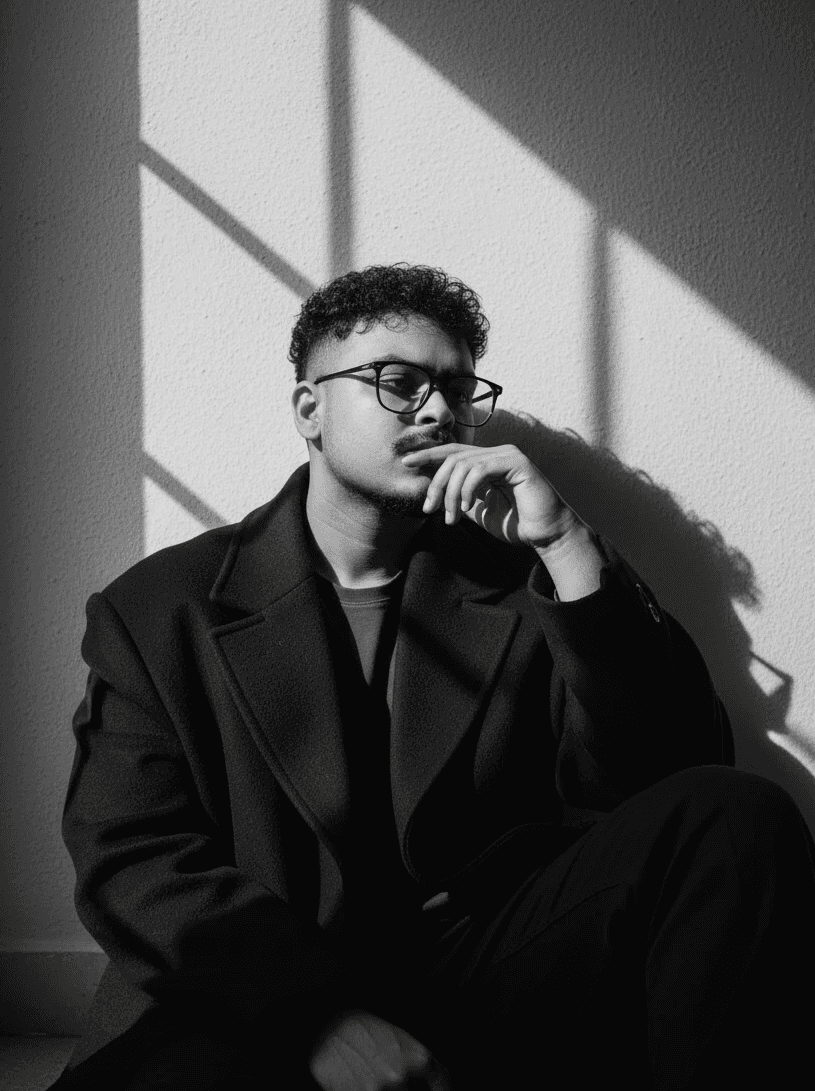 Portrait of portfolio creator – front view