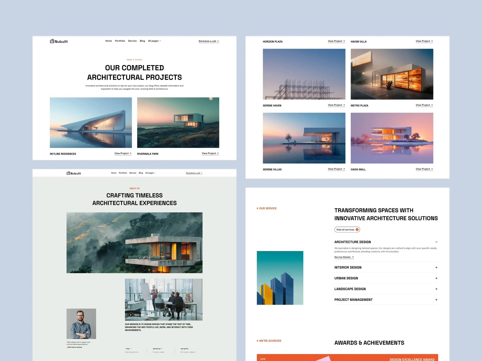 nubuilt architecture agency template