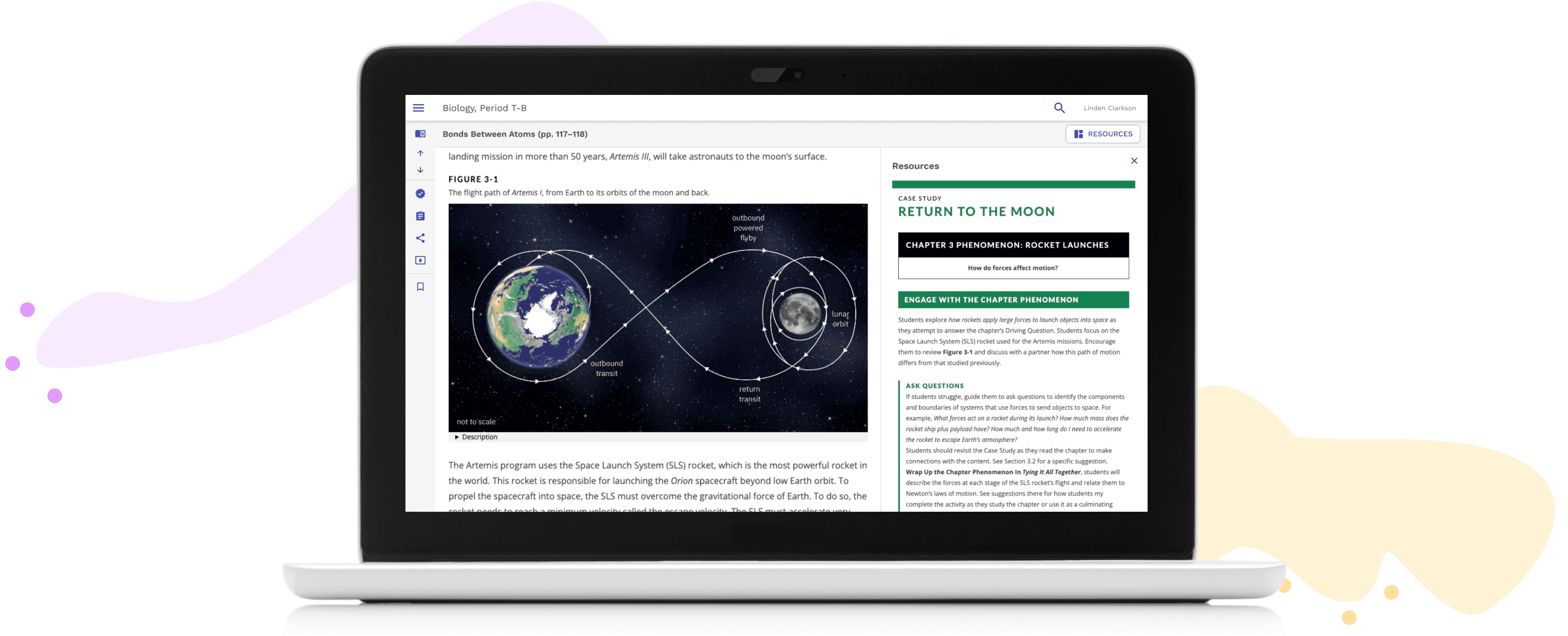 A classroom table with a laptop and phone displaying the redesigned assignment workflow