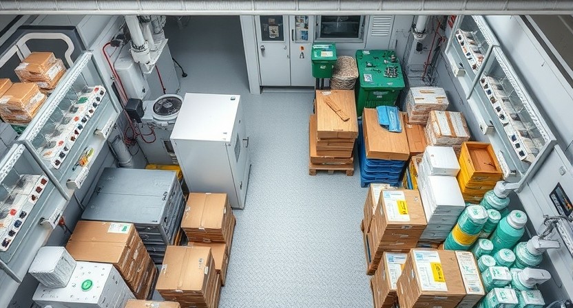 inventory of raw materials of a bio-manufacturing factory