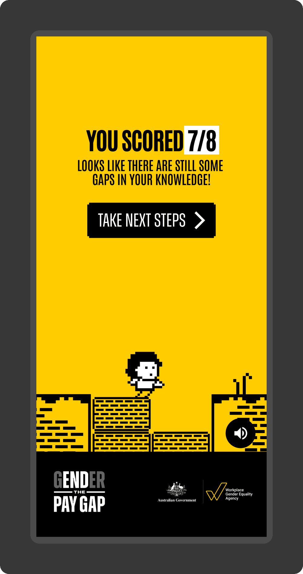 Ender the Gender Pay Gap mobile page