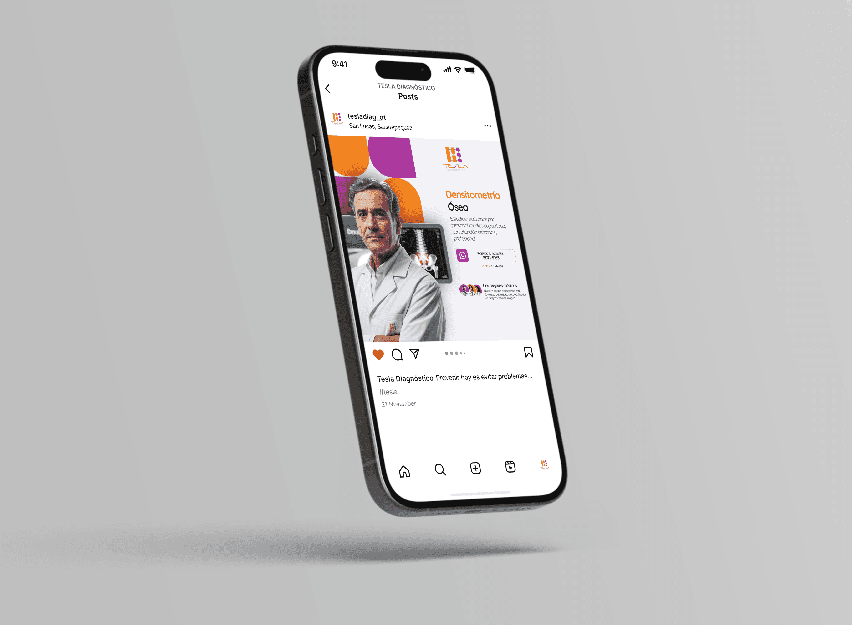 Social media Tesla Diagnóstico