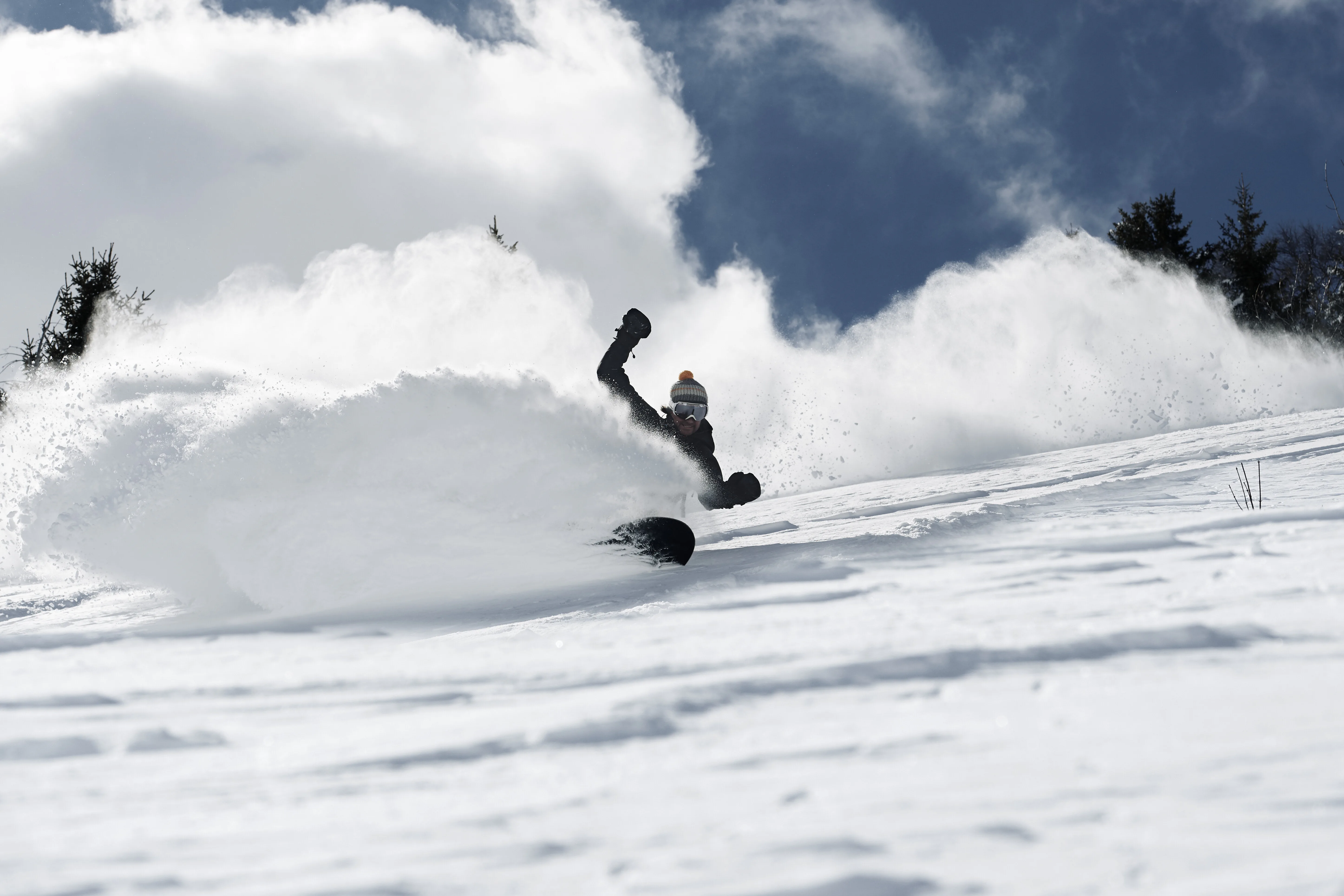 A man surfing