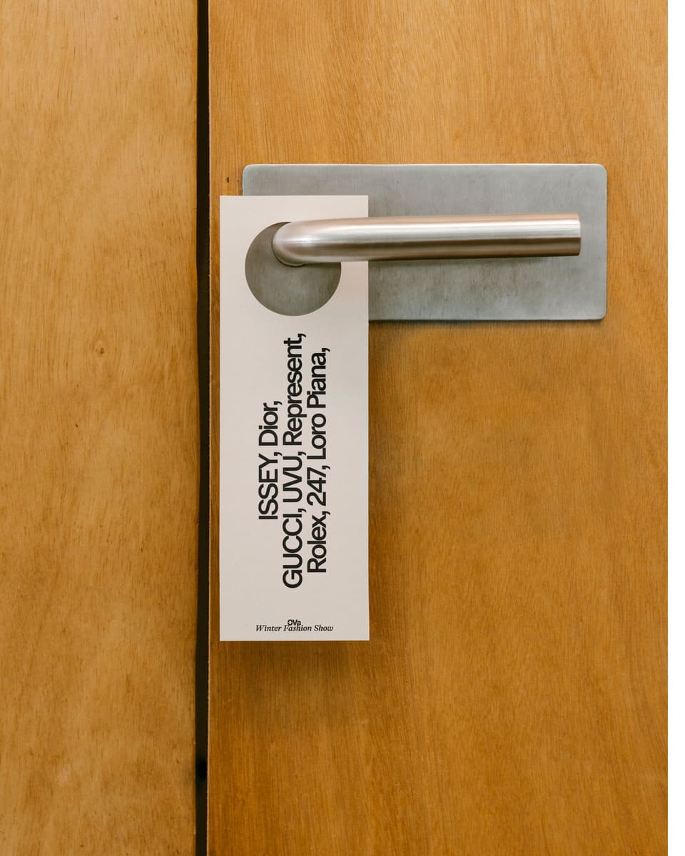 A door hanger paper designed for OVa's project.