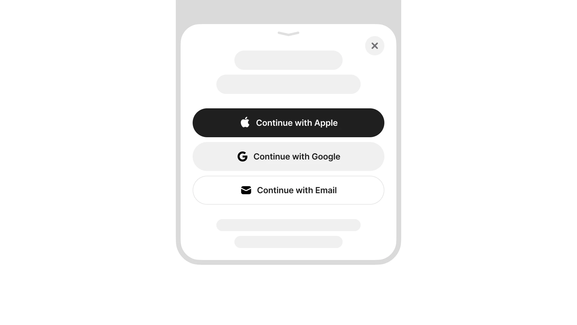 Mobile sign-in interface simplifying a complex authentication process