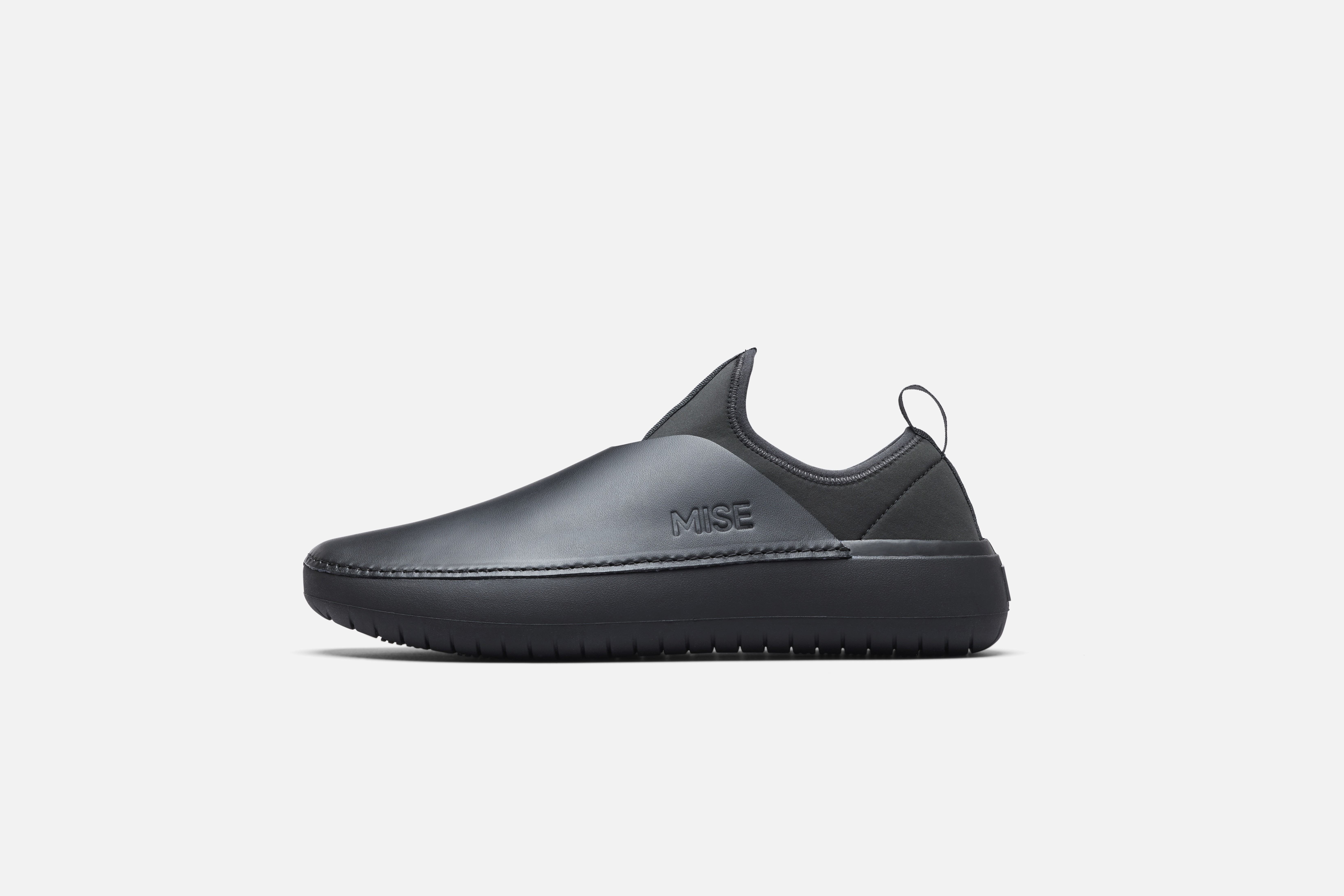 The Standard 2 MISE kitchen shoe in black lateral view