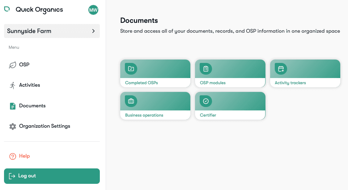 Quick Organics Document Management System