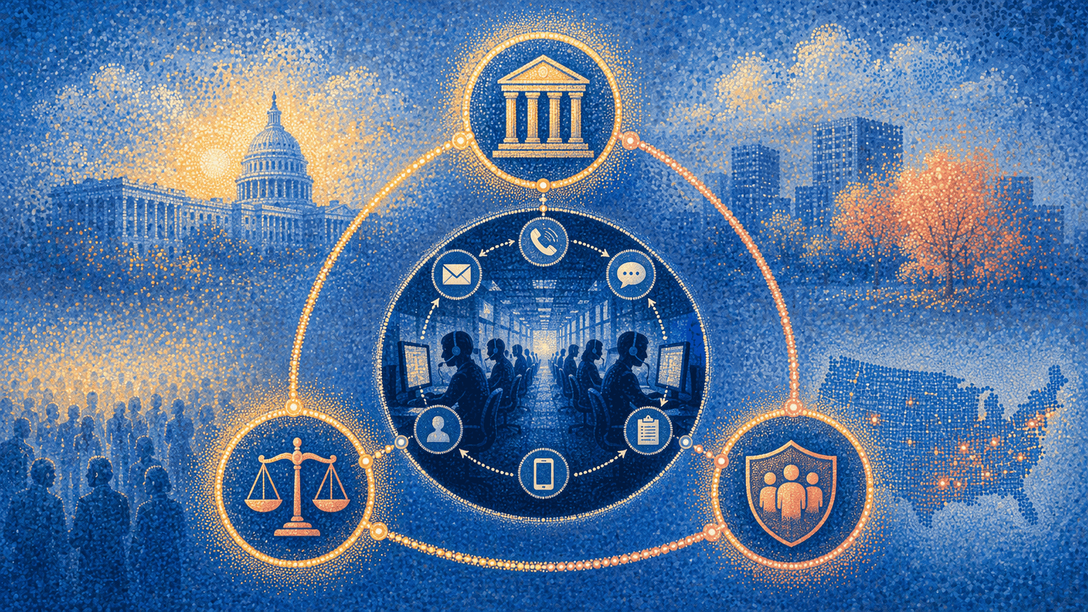 Illustration for US Regulatory Framework: FDCPA, FCRA, and CFPB Oversight