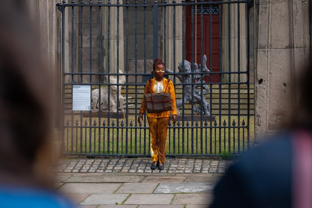Founder Alain Defise speaking to crowd at opening party