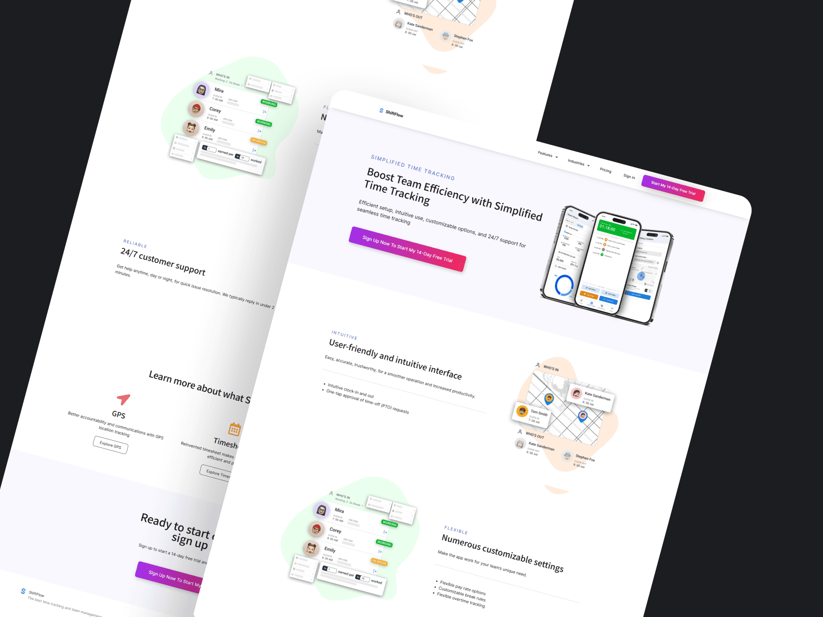 Shiftflow Website Design